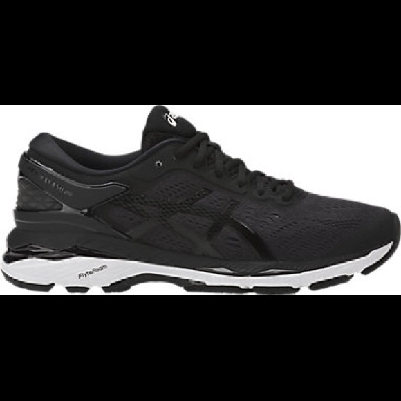 gel kayano 24 black phantom white